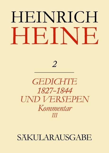 Produktbild: Gedichte 1827-1844 und Versepen. Kommentar III