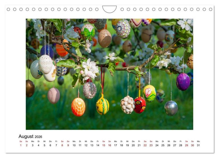 Produktbild: Der Saalfelder Ostereierbaum (Wandkalender 2026 DIN A4 quer), CALVENDO Monatskalender