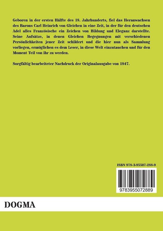 Produktbild: Denkw&uuml;rdigkeiten des Barons Carl Heinrich von Gleichen