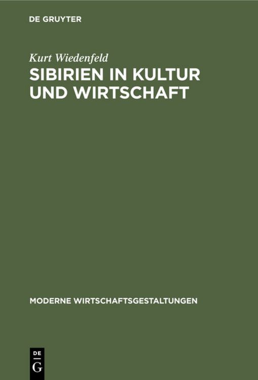 Produktbild: Sibirien in Kultur und Wirtschaft