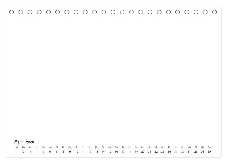 Produktbild: Bastelkalender - Weiss (Tischkalender 2026 DIN A5 quer), CALVENDO Monatskalender