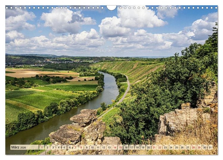 Produktbild: Am Neckar zwischen T&uuml;bingen und Heidelberg (Wandkalender 2026 DIN A3 quer), CALVENDO Monatskalender