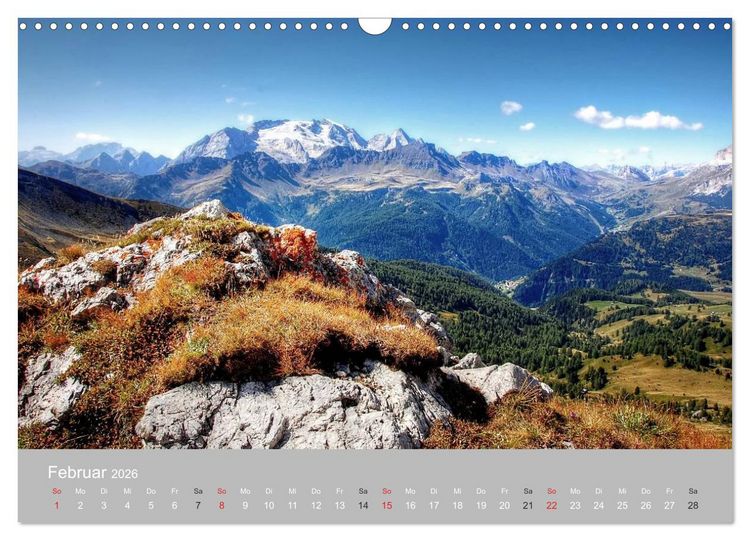 Produktbild: Giganten der Dolomiten - Die Dreitausender (Wandkalender 2026 DIN A3 quer), CALVENDO Monatskalender