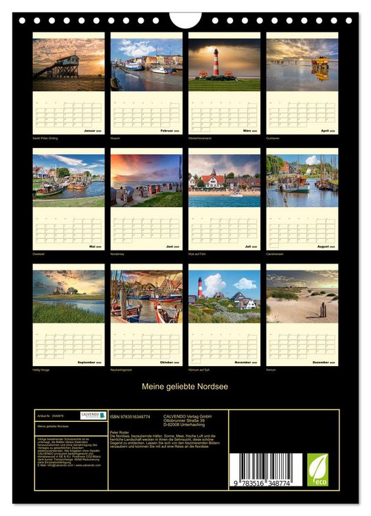 Produktbild: Meine geliebte Nordsee (Wandkalender 2026 DIN A4 hoch), CALVENDO Monatskalender
