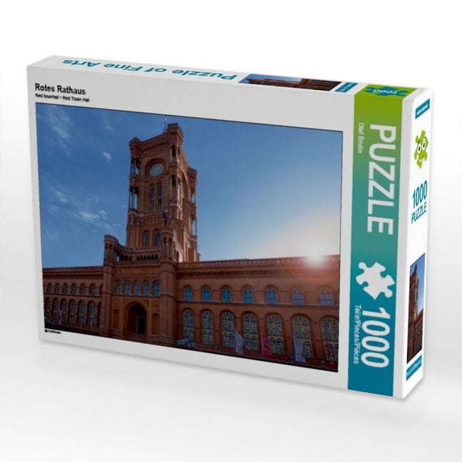 Produktbild: CALVENDO Puzzle Rotes Rathaus | 1000 Teile Lege-Gr&ouml;&szlig;e 64x48cm Foto-Puzzle f&uuml;r gl&uuml;ckliche Stunden