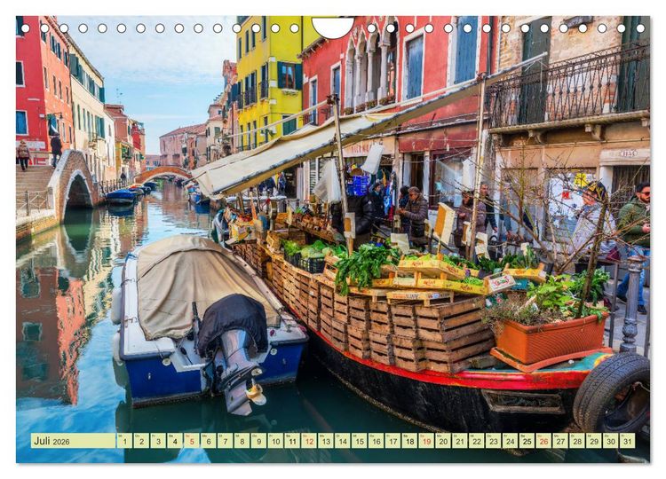 Produktbild: M&auml;rkte der Welt - fotografische Impressionen von M&auml;rkten ber&uuml;hmter St&auml;dte (Wandkalender 2026 DIN A4 quer), CALVENDO Monatskalender