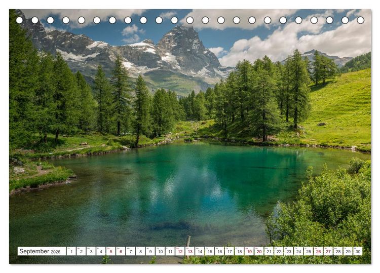 Produktbild: Natur im Aostatal (Tischkalender 2026 DIN A5 quer), CALVENDO Monatskalender