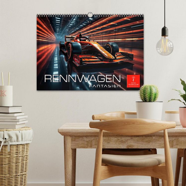Produktbild: Rennwagen Fantasien (Wandkalender 2026 DIN A3 quer), CALVENDO Monatskalender