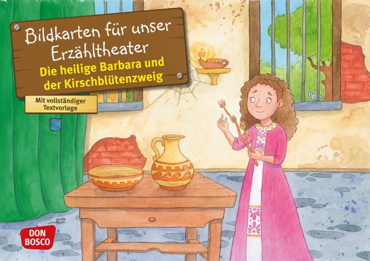 Produktbild: Die heilige Barbara und der Kirschblütenzweig. Kamishibai Bildkartenset.