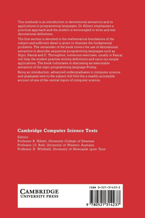 Produktbild: A Practical Introduction to Denotational Semantics