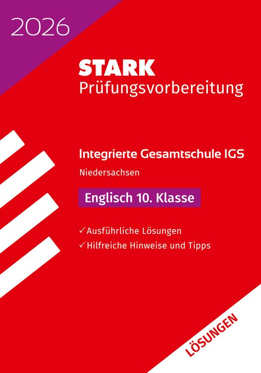 Produktbild: STARK L&ouml;sungen zu Englisch 10. Klasse - Integrierte Gesamtschule (IGS) 2026 Niedersachsen - Pr&uuml;fungsvorbereitung