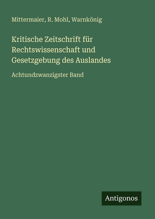 Produktbild: Kritische Zeitschrift f&uuml;r Rechtswissenschaft und Gesetzgebung des Auslandes