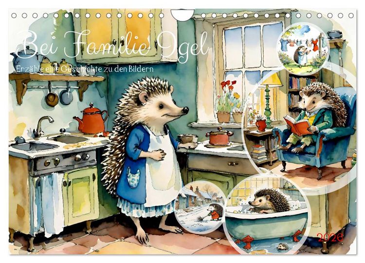 Produktbild: Bei Familie Igel (Wandkalender 2026 DIN A4 quer), CALVENDO Monatskalender