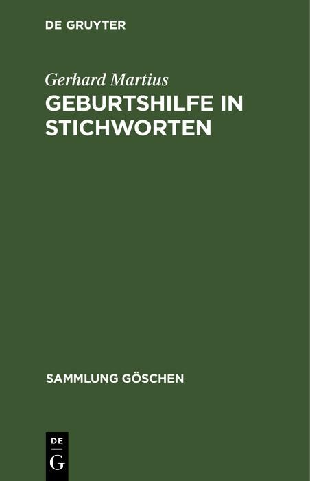 Produktbild: Geburtshilfe in Stichworten
