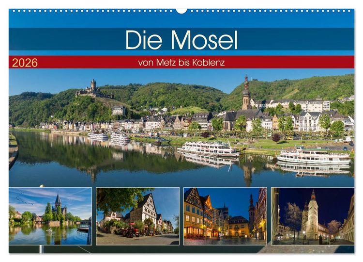 Produktbild: Die Mosel von Metz bis Koblenz (Wandkalender 2026 DIN A2 quer), CALVENDO Monatskalender