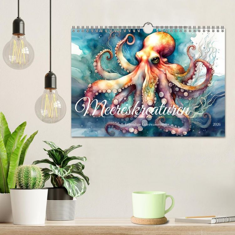 Produktbild: Meereskreaturen - Lebendige Unterwasserwelt (Wandkalender 2026 DIN A4 quer), CALVENDO Monatskalender