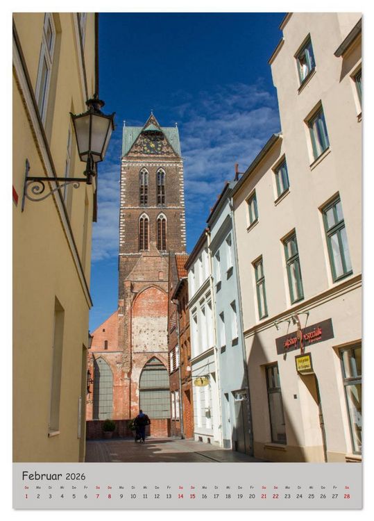 Produktbild: Wismar - UNESCO Welterbe in Deutschland (Tischkalender 2026 DIN A5 hoch), CALVENDO Monatskalender