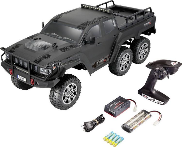 Produktbild: Reely FreeMen 2.0 6x6 Brushed 1:10 RC Modellauto Elektro Crawler Allradantrieb (6WD) 100% Premium RtR 2,4GHz inkl. Akku