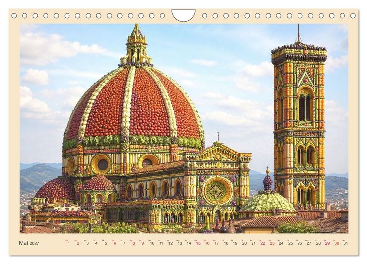Produktbild: Historische Reiseziele f&uuml;r Vegetarier (Wandkalender 2027 DIN A4 quer), CALVENDO Monatskalender