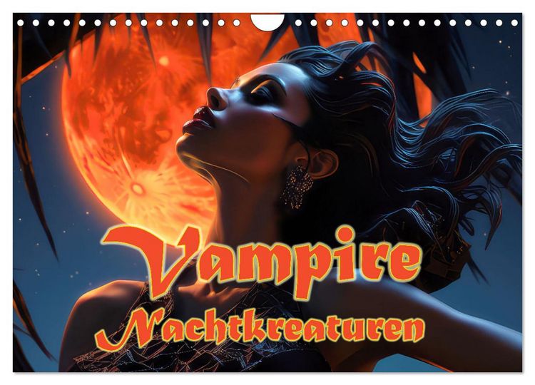 Produktbild: Vampire Nachtkreaturen (Wandkalender 2026 DIN A4 quer), CALVENDO Monatskalender