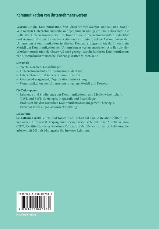 Produktbild: Kommunikation von Unternehmenswerten
