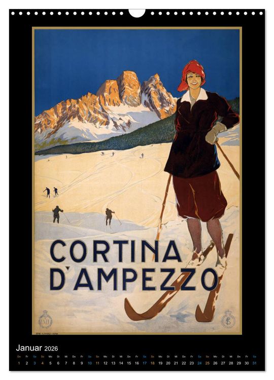 Produktbild: Historische Reiseplakate (Wandkalender 2026 DIN A3 hoch), CALVENDO Monatskalender