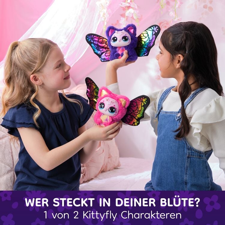 Produktbild: Bloomables von Hatchimals - Kittyfly, Interaktives Spielzeug mit &Uuml;berraschung, doppelter Verwandlung und &uuml;ber 100 Ger&auml;uschen und Reaktionen