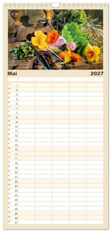 Produktbild: Familienplaner 2027 - K&uuml;chengeplauder - Nostalgische Momente mit 5 Spalten (Wandkalender, 21 x 45 cm) CALVENDO
