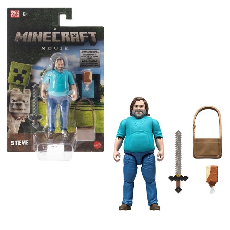 Produktbild: Minecraft Steve Actionfigur und Zubeh&ouml;r, 10 cm gro&szlig;es Spielset, inspiriert von Ein Minecraft Film&ldquo;
