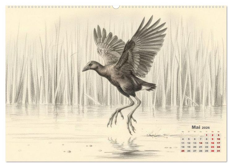 Produktbild: Wilde Seelen - Tierische Momente in Graphit (hochwertiger Premium Wandkalender 2026 DIN A2 quer), Kunstdruck in Hochglanz