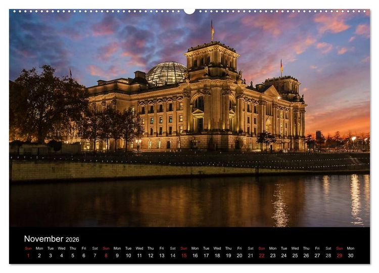 Produktbild: Sunsets of Berlin (High Quality Premium Wall Calendar 2026 DIN A2 landscape),CALVENDO 12 Month Wall Calendar
