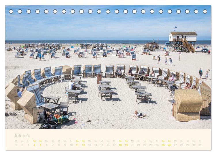 Produktbild: Traumstr&auml;nde der Nordsee (Tischkalender 2026 DIN A5 quer), CALVENDO Monatskalender