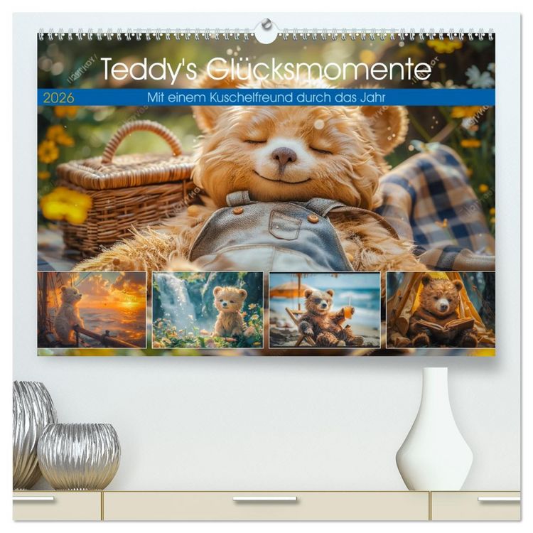Produktbild: Abenteuer eines Taddyb&auml;ren (hochwertiger Premium Wandkalender 2026 DIN A2 quer), Kunstdruck in Hochglanz