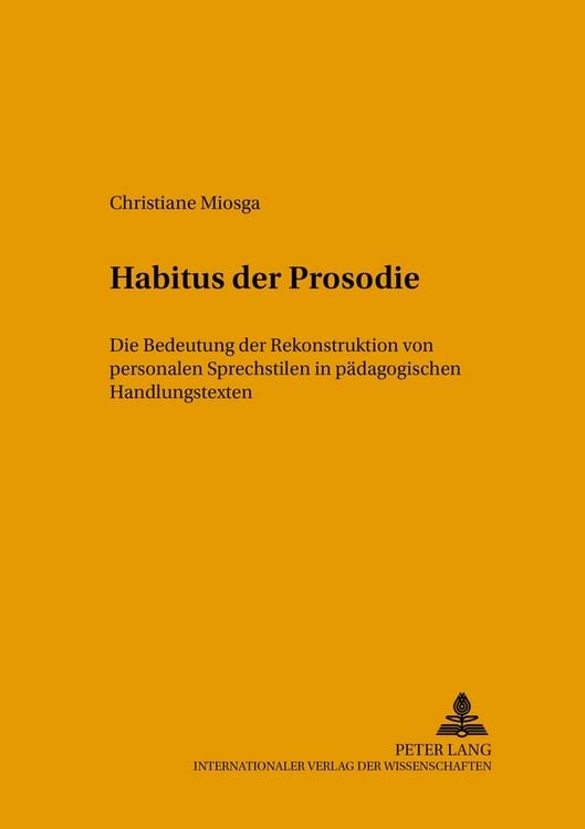 Produktbild: Habitus der Prosodie