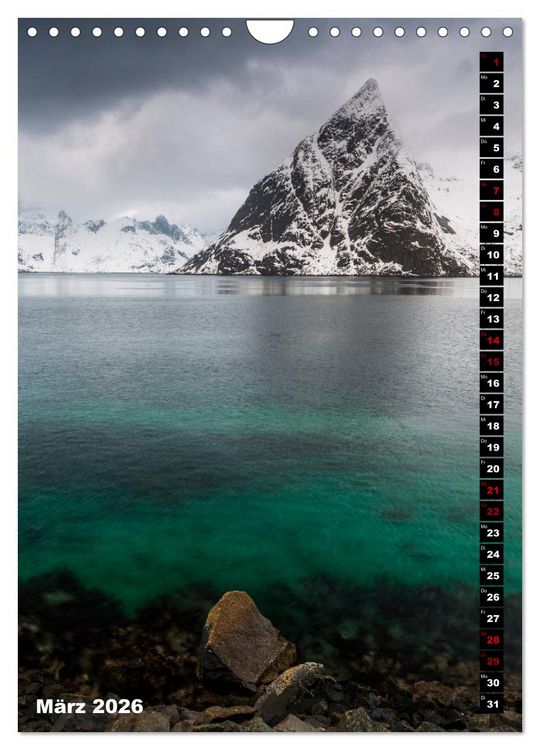 Produktbild: Lofoten. Poetische Landschaften (Wandkalender 2026 DIN A4 hoch), CALVENDO Monatskalender
