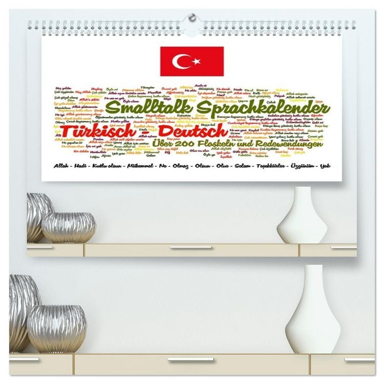 Produktbild: Smalltalk Sprachkalender T&uuml;rkisch-Deutsch (hochwertiger Premium Wandkalender 2026 DIN A2 quer), Kunstdruck in Hochglanz