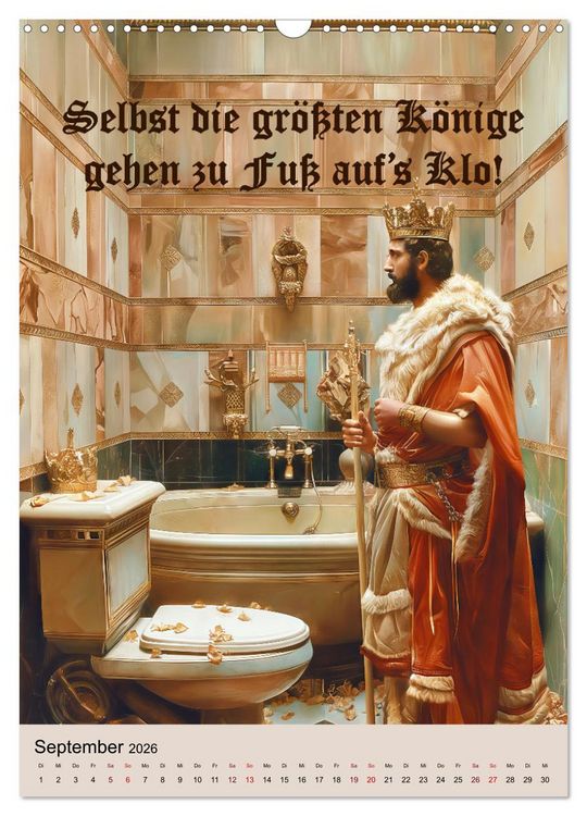 Produktbild: Klospr&uuml;che (Wandkalender 2026 DIN A3 hoch), CALVENDO Monatskalender