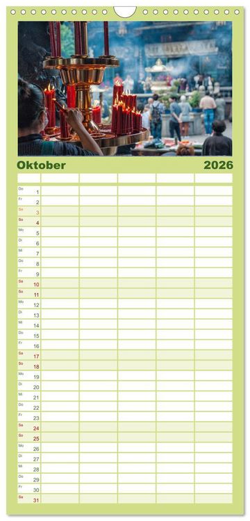 Produktbild: Familienplaner 2026 - Taipeh, Hauptstadt von Taiwan mit 5 Spalten (Wandkalender, 21 x 45 cm) CALVENDO