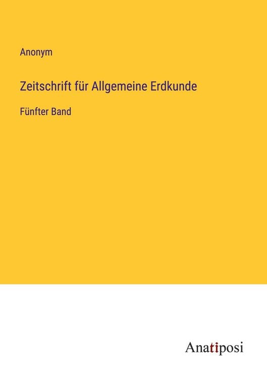 Produktbild: Zeitschrift f&uuml;r Allgemeine Erdkunde