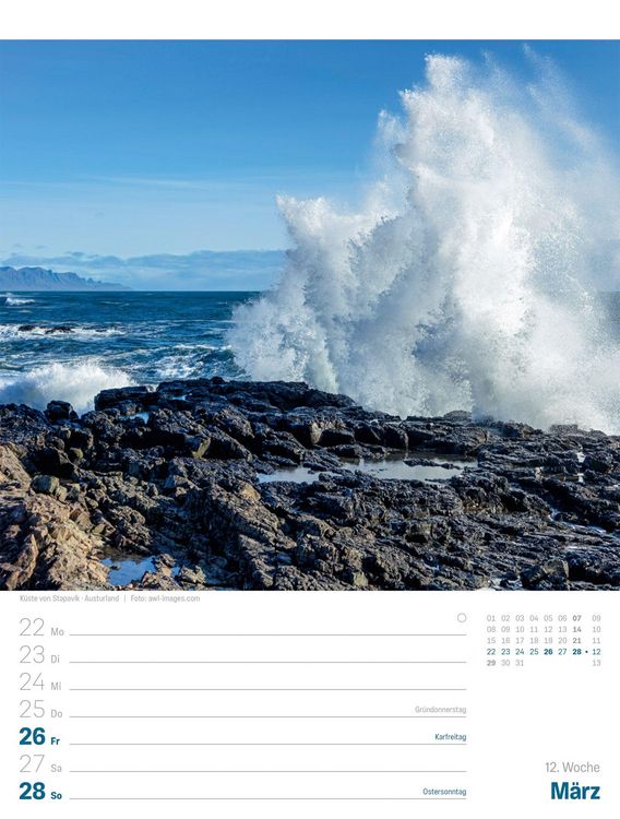 Produktbild: Island Wochenplaner Kalender 2027 | Die Insel aus Feuer und Eis