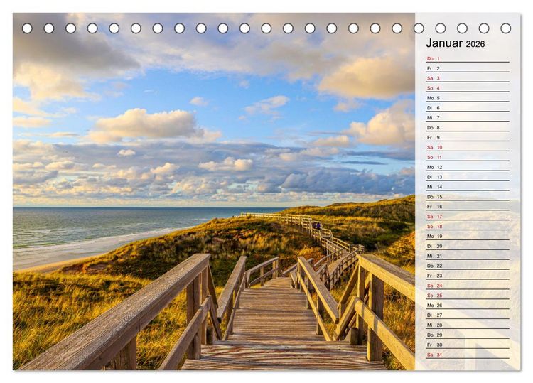 Produktbild: Sylt - Magie der Abendstunden (Tischkalender 2026 DIN A5 quer), CALVENDO Monatskalender