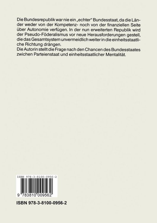 Produktbild: Der verkappte Einheitsstaat