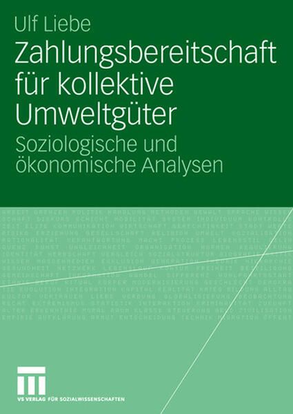 Produktbild: Zahlungsbereitschaft f&uuml;r kollektive Umweltg&uuml;ter