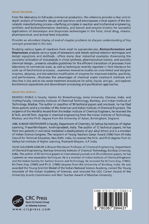 Produktbild: Biotransformations and Bioprocesses