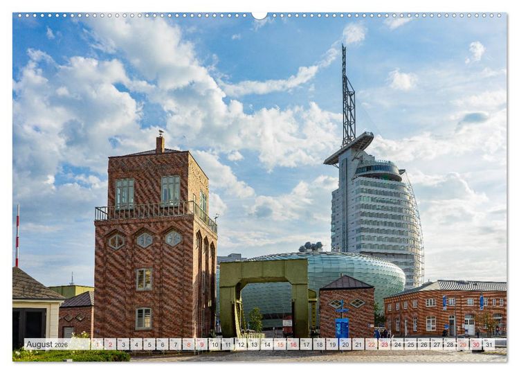 Produktbild: Bremerhaven Stadtansichten (Wandkalender 2026 DIN A2 quer), CALVENDO Monatskalender