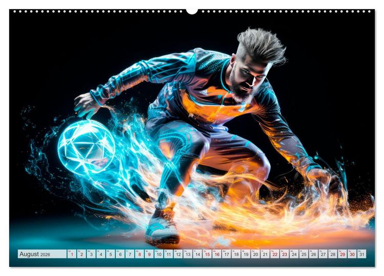Produktbild: FU&szlig;BALLFIEBER Dynamische Szenen (Wandkalender 2026 DIN A2 quer), CALVENDO Monatskalender