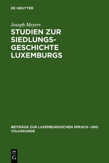Produktbild: Studien zur Siedlungsgeschichte Luxemburgs