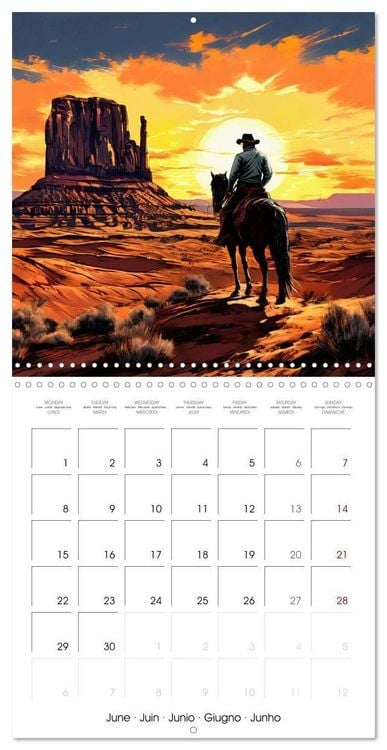 Produktbild: Man and Horse - Western Life (Wall Calendar 2026 12 &times; 12 Inch) CALVENDO 12 Month Wall Calendar