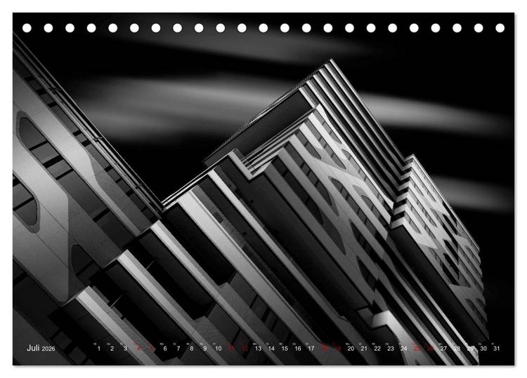 Produktbild: Monochrome Architektur (Tischkalender 2026 DIN A5 quer), CALVENDO Monatskalender