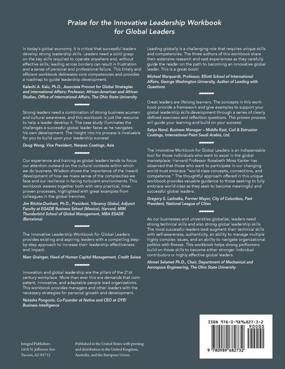 Produktbild: Innovative Leadership Workbook for Global Leaders